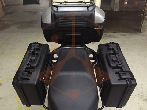 Pelican Panniers / Side Cases (Symmetrical) for Motorcycles with Hepco & Becker Rack