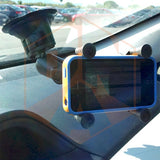 RAM Twist Lock Suction Cup Mount with Double Socket Arm & Universal X-Grip® Phone Cradle