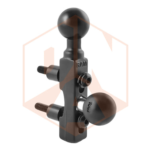 RAM Motorcycle Brake/Clutch Reservoir Base with (2 Quantity) 1" Balls