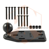 RAM Motorcycle Brake/Clutch Reservoir Cover Base with 1" Ball Offset