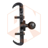 RAM Twist Lock Suction Cup Mount with Double Socket Arm & Quick-Grip™ Spring Loaded Phone Holder