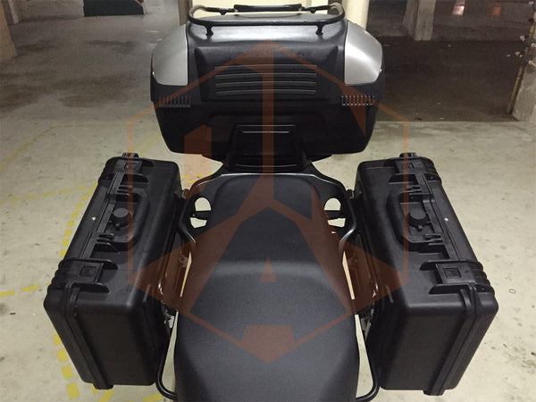 Pelican Panniers Side Cases Symmetrical for Motorcycles with Hepco DNAce