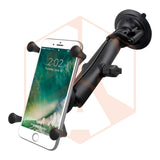 RAM Twist Lock Suction Cup Mount with Double Socket Arm & Universal X-Grip® Phone Cradle