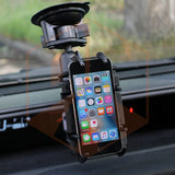 RAM Twist Lock Suction Cup Mount with Double Socket Arm & Quick-Grip™ Spring Loaded Phone Holder