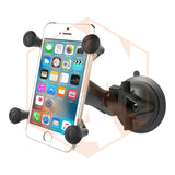 RAM Twist Lock Suction Cup Mount with Double Socket Arm & Universal X-Grip® Phone Cradle