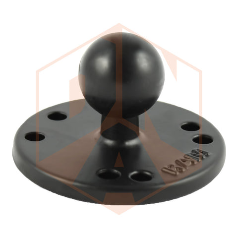 RAM 2.5" Round Ball Base with the AMPs Hole Pattern & 1" Ball