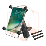 RAM Motorcycle Handlebar Clamp Mount with Universal X-Grip® Phone Holder