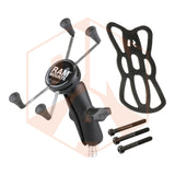 RAM Motorcycle Handlebar Clamp Mount with Universal X-Grip® Phone Holder