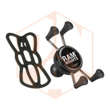 RAM Twist Lock Suction Cup Mount with Double Socket Arm & Universal X-Grip® Phone Cradle